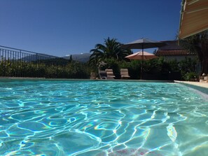 Pool - Large salted swimming pool heated from May to September for 4 people (Vence)