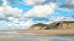 Vlak bij het strand