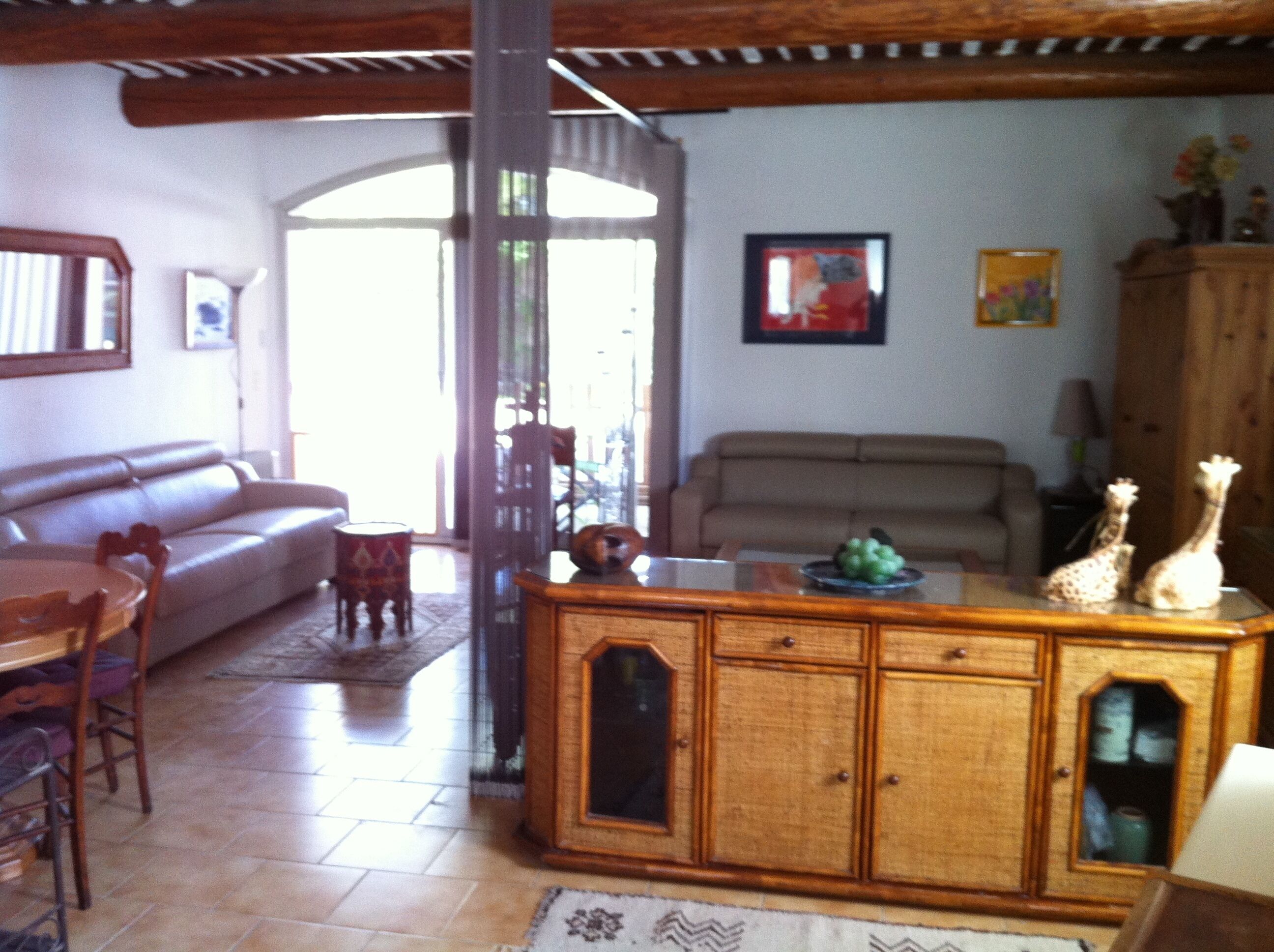 TV, DVD player, video library