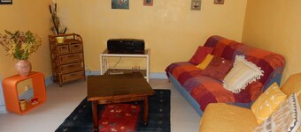 Colorful house in a green hamlet