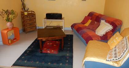 Colorful house in a green hamlet