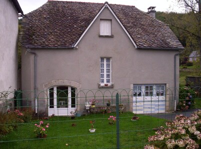 Colorful house in a green hamlet