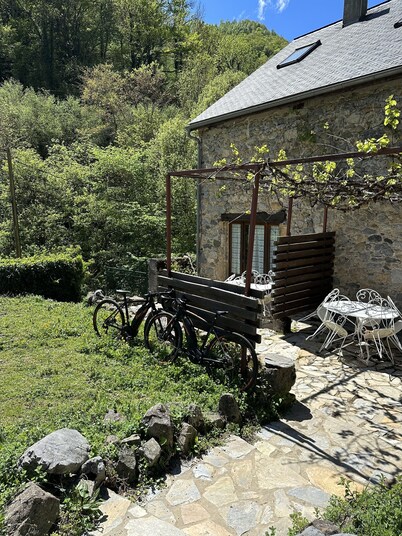 Small Gîte-House on 5 ha property, swimming pool, sauna, gym, horses, donkey
