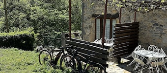 Small Gîte-House on 5 ha property, swimming pool, sauna, gym, horses, donkey