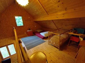 2 bedrooms, iron/ironing board, travel crib, WiFi