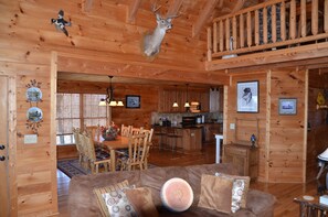 Smart TV, fireplace, DVD player