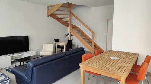 Haus in einem Badeort mit einem der schönsten Strände in Europa