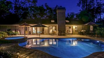 Piscine extérieure, piscine chauffée