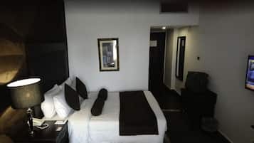 Minibar, bed sheets