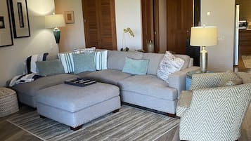 Smart TV, DVD player, books, stereo