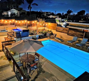 Outdoor pool, a heated pool