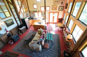 Smart TV, DVD player, books, video library