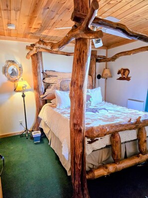 1 bedroom, desk, iron/ironing board, travel crib