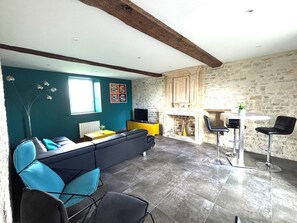 TV, DVD player, foosball, table tennis