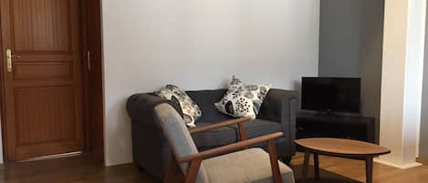 Televisie, een dvd-speler en boeken