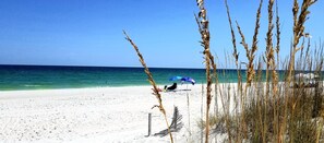 Beach nearby, sun-loungers, beach towels