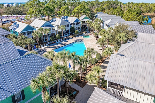 The largest community pool and hot tub just steps from your front door!