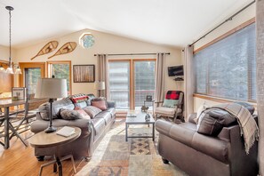 TV, DVD player, books