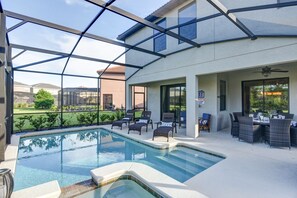 Outdoor pool, a heated pool