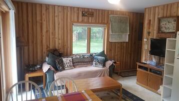 TV, DVD player, books