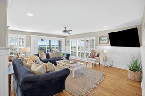 TV - Delightful, 3-bedroom OCEANFRONT Updated Villa - Immaculate Views with Amenity Access (Seabrook Island)