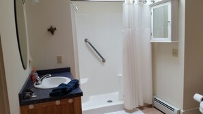 Shower, hair dryer, towels, soap - Charming, 2BR Oceanfront cottage with stunning views.  (Southwest Harbor)
