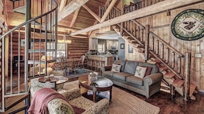 TV, fireplace, stereo - Yellow Birch Lodge - Private Vacation Rental Home       (Eagle River)