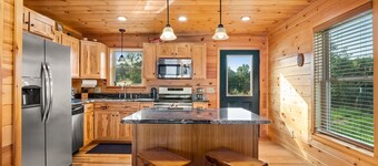 Toledo Bend Log Cabin - helt ny, Lakefront - se solnedganger over 3 miles