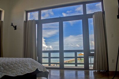 Seafront, 4 bedroom private villa, 10 guests, family vacation, activities nearby