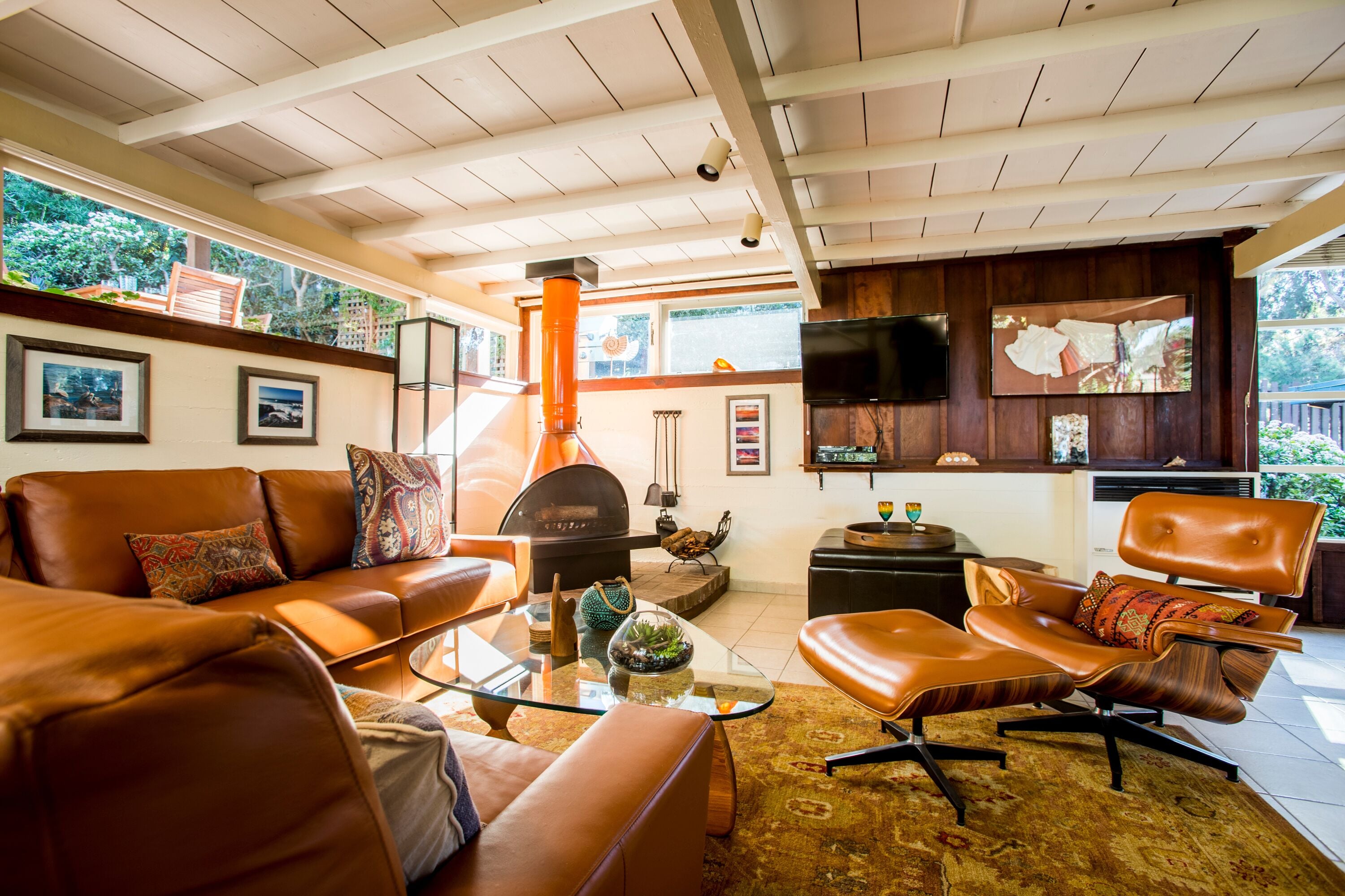 Relax in the timeless craftsman charm of the  living room.