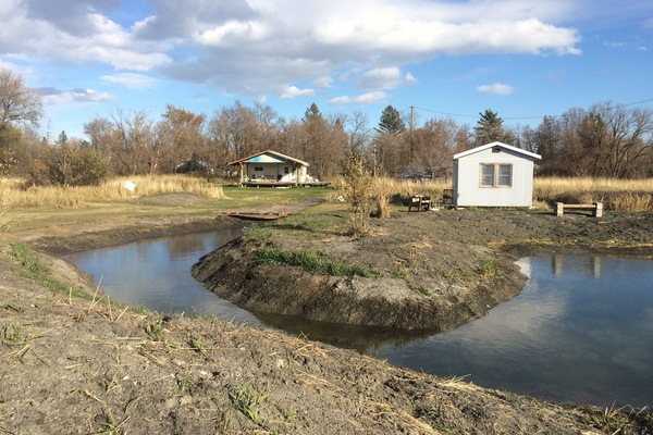 Ponds and inviting landscape.