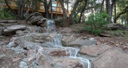 Log Cabin in the Pines, Treehouse with Swinging Bridge, beautiful stream nearby