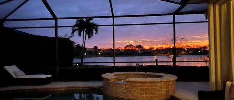 A heated pool