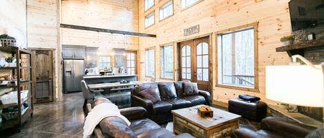 TV, fireplace, video games, table tennis