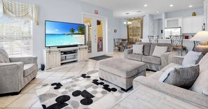 Smart TV, video games, DVD player, table football