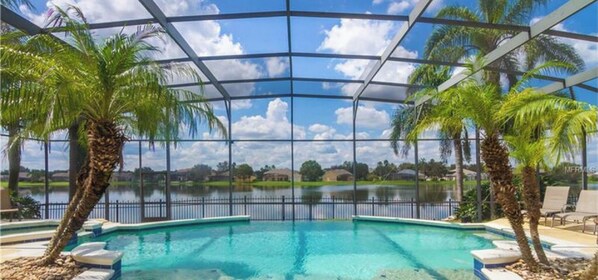 Outdoor pool, a heated pool