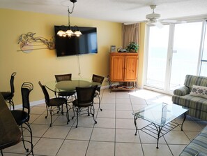 TV, video games, DVD player, stereo