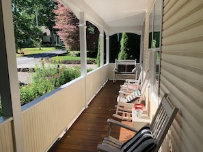 Front porch, one of my favorite spots for a morning coffee