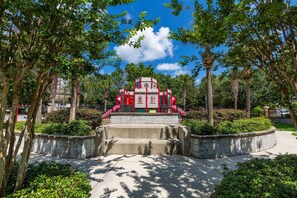 Escape to a serene oasis surrounded by lush greenery and a tranquil atmosphere.