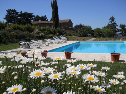 House with private pool with beautiful view Val d 'Orcia