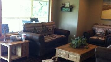 Televisio, takka, kirjoja