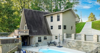 4 Bedrooms, Heated Private pool, hot tub, Game room, and Water Front View!