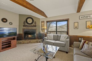 Smart TV, fireplace, books, stereo - Relaxing Cozy Cabin in the Heart of the Blue Ridge Mountains. Pet friendly (Foscoe)