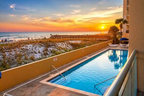 A heated pool