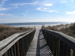 Näkymä rannalle/valtamerelle