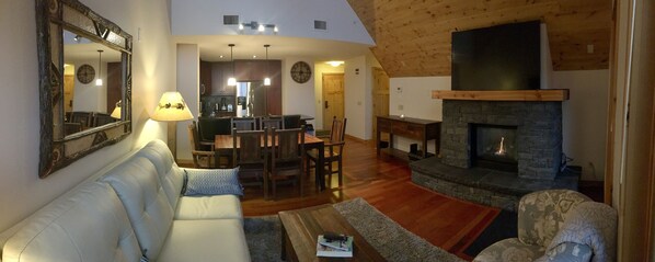 Smart TV, fireplace, printers