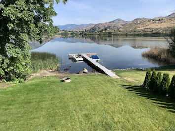 Back yard with dock