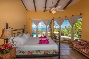 3 bedrooms, in-room safe, iron/ironing board, travel cot