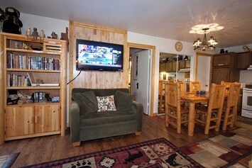 Enjoy this 46" LCD Samsung flatscreen with dvd collection and Nintendo Gamecube.