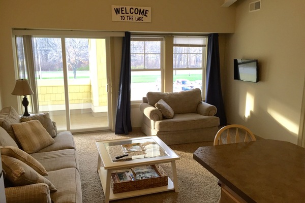 This unit is outfitted with all the comforts of home.
